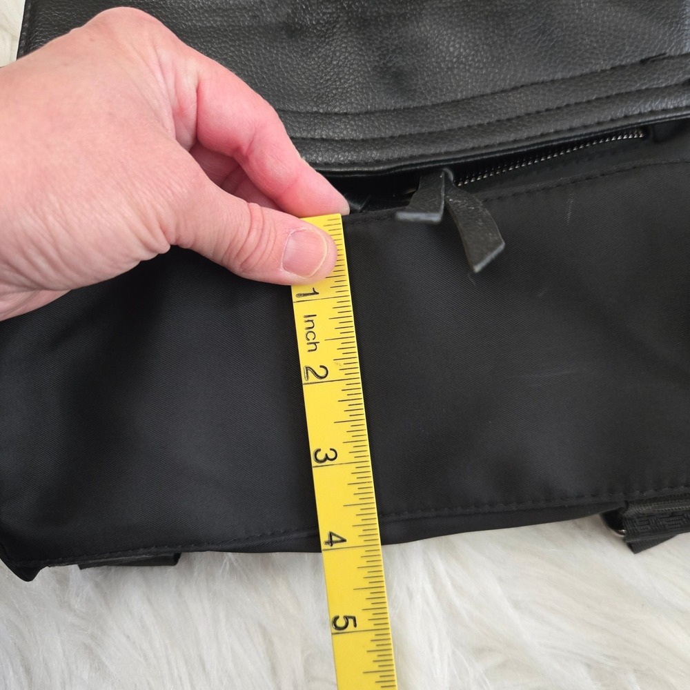 Botkier New York Black Nylon Leather Trim Mini Trigger Backpack Logo Straps - Picture 6 of 8